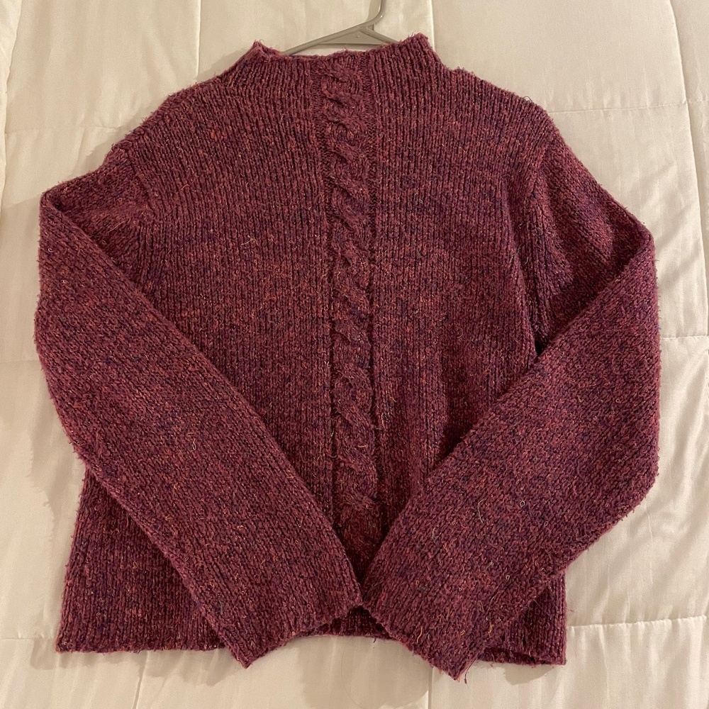 Magenta Anthropology-Style Oversized Sweater (Fits S/M)